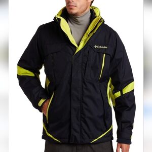 Columbia Chartreuse And Grey Bugaboo Interchange Parka Jacket